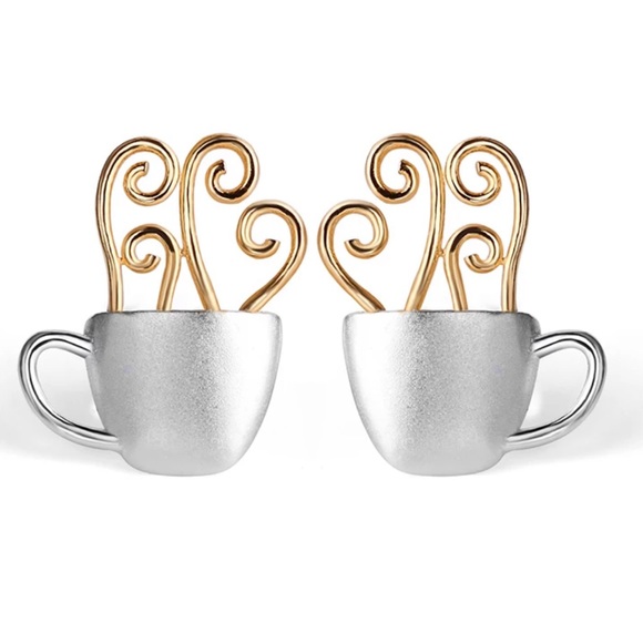 🎁 Artisan Handmade 925 Silver The Zenayde Mug Earrings - Picture 3 of 10